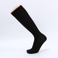 Løbesokker, Crew Socks1 Par Unisex Kompressionslange Sokker Kvinder Mænd Ren Farve Bensokker Knæstrømper, Pæne Sokker, Slouch Sokker Sort L
