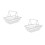 2Pcs Compact Silver Wire Basket Storage Container for Desk Use 3