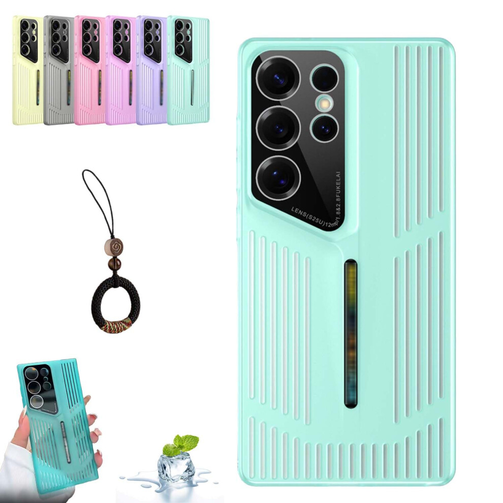 Case For Samsung Galaxy S25 Ultra, Ultra Thin Mesh Cooling Cover With Fast Heat Dissipation And Shockproof Protection, Green 9092120210361