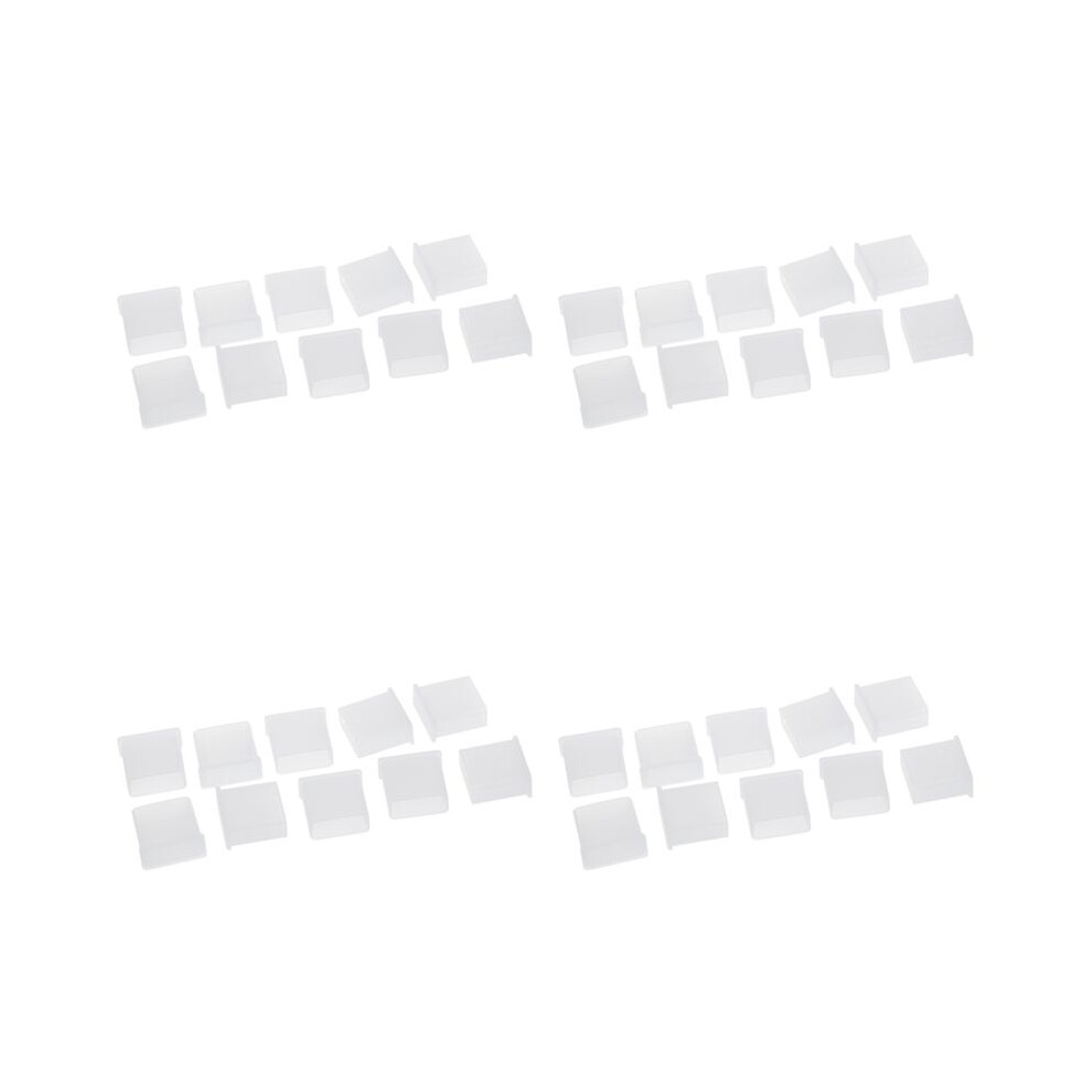 40Pcs Clear Plastic Usb Type A Plug Dustproof Plug Stopper Protection Cap 6034272739225