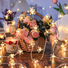 Sakura LED String Light, Flower Ambience Lamp, Battery-Powered, Waterproof Indoor/Outdoor Lighting for Home, Bedroom, Dorm, Camping