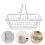 2Pcs Compact Silver Wire Basket Storage Container for Desk Use 10