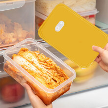 Large Capacity Kimchi Box, Sealed Fresh-Keeping Food Storage with Lid, High-Transparency Refrigerator Organizer, Safe for Veggies & Fruits,