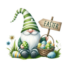Easter Acrylic Flat Dwarf Pendant - Durable Holiday Decoration for Home and Car, Easy to Hang, Perfect for Festive Decor