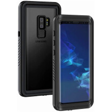 Étui étanche IP68 pour Samsung Galaxy S9+ – Résistant aux chocs et à la poussière, protection d'écran intégrée, coque transparente