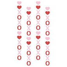 OUNONA 4Pcs Alphabet Hanging Ornaments Garland Alphabet Embellishments for Happy Valentines Day