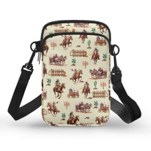 Cowboys schoudertas met verstelbare schouderriem en ritssluiting voor dames, messengerbag, 2 lagen polyester, geschikt voor dagelijks gebruik.
