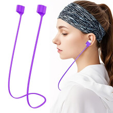 Curele anti-pierdere pentru căști, cablu de gât din silicon moale cu cârlige pentru urechi, compatibile cu majoritatea căștilor, 21,6"x0,2", 1