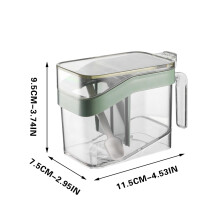 Household Jar Automatic Seasoning Box with Lid for Kitchen, Accurate Dispensing and Integrated Storage, Perfect for Spices and Seasonings