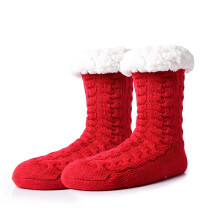 Calzini pantofola Tough Land da donna con suola antiscivolo, foderati in sherpa.