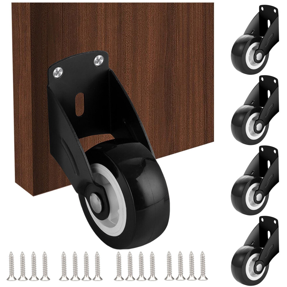 4 Pack 2" Gate Wheels Sag Door Bottom Support Wheels,Friction Casters Dropping Wooden Doors Vertical Mount 9479868415089