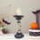 Halloween schedel kandelaar van hars, 23,3 cm 1