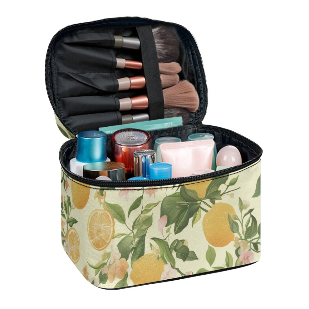 Orange Cosmetic Toiletry Bags Effortless Organization Makeup Beauty Bag Lightweight for Woman Travel-Size Accessories