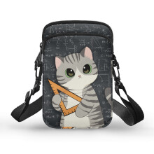 Cat Science Formulas Crossbody Kleine Crossbodytas Polyester Dubbellaagse Crossbody Slingtas voor Reizen en Dagelijks Gebruik