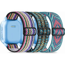 Curea elastică din nailon XiHAMA, pachet de 3, buclă Solo de 20 mm, compatibilă cu ceasurile Gizmo Adventure 3/2/1, Gabb Watch 3e/3/2/1, SyncUP