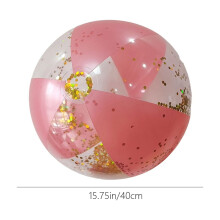 Pack of 2 Glitter Beach Ball Inflatable Beach Balls Gold Confetti Pool Balls for Swimming Pool for Adults Summer Birthday Party Favors