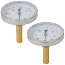 2 Piezas con Vaina de Cobre, 1/2 Pulgada, Rosca de Búfer, para Calentar Calderas, Indicador de Temperatura del Agua A 120 C.