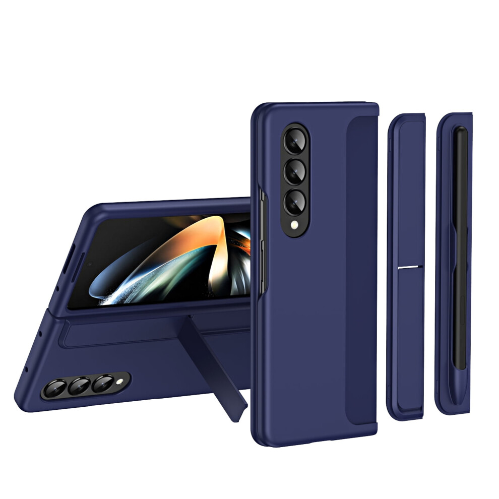Compatible With Samsung Galaxy Z Fold 4 Case Â Hinge Protection, Removable S Pen Holder & Kickstand, Blue 9028731560106