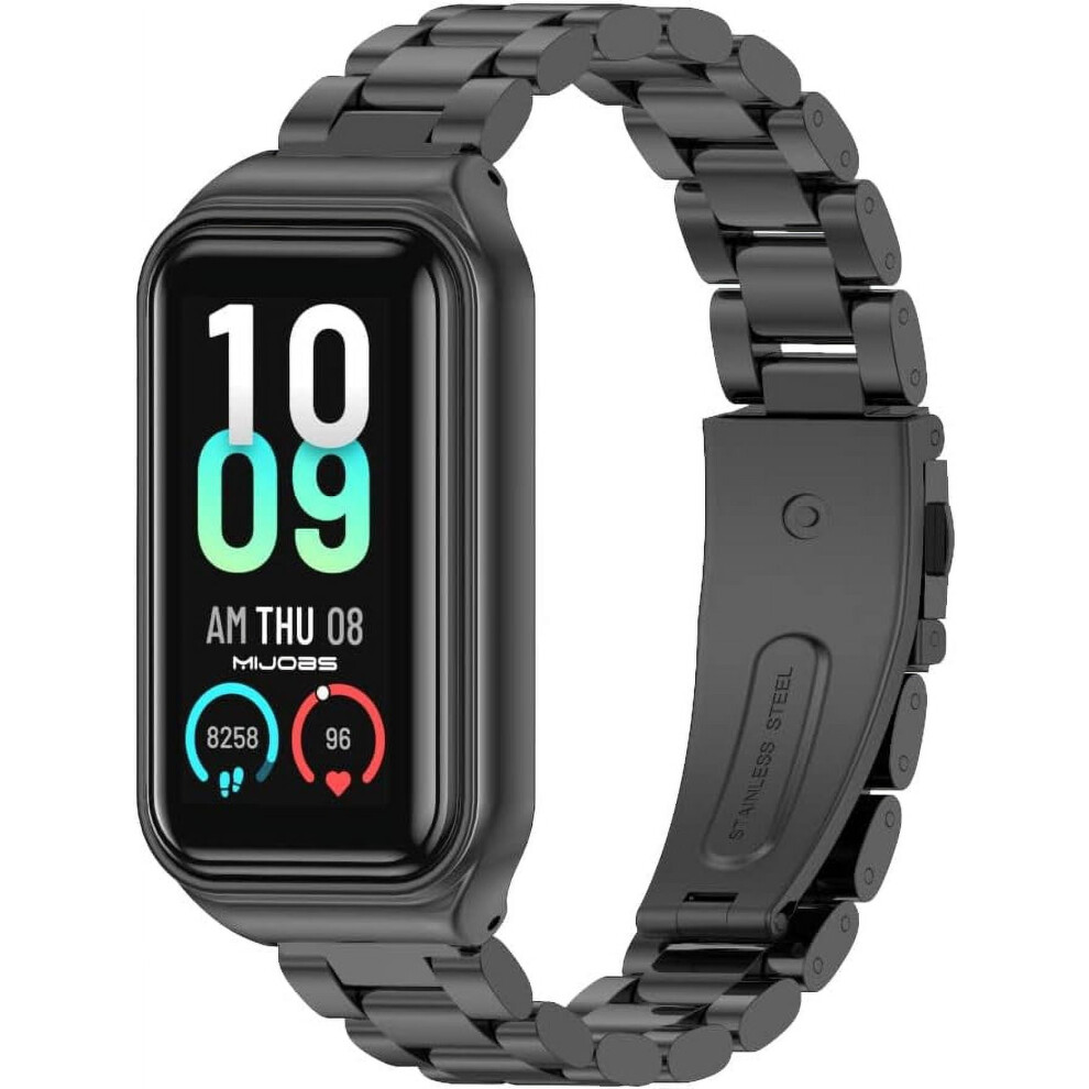 Strap For Compatible With Amazfit Band 7 Metal Replacement Strap Wristband Watch Strap Compatible With Amazfit 7 Fitness Tracker Smartwatch 9028731709291