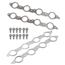 Fit LS1 4.8 5.3 5.7 6.2 6.0L LS MLS Exhaust Manifold Header Gasket Pair W Bolts ft