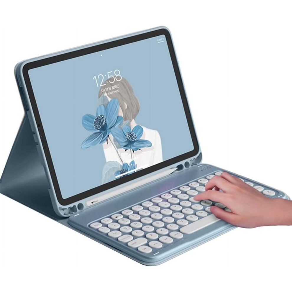 Xihama Keyboard Case Compatible With Ipad Air 13" (M2) & Ipad Pro 12.9" (3Rdâ6Th Gen), Detachable Tooth Cover, Blue 9028731709222