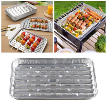 10 stk. kraftige aluminiumsfolie stekebrett engangs grillpanner for matlaging steking baking grill ovn non-stick kjøkken oppbevaringspanner