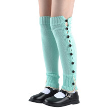 Scaldamuscoli iOPQO sopra il ginocchio, scaldamuscoli in maglia, scaldamuscoli lunghi, calze senza piede da donna, scaldamuscoli da ballerina, verde