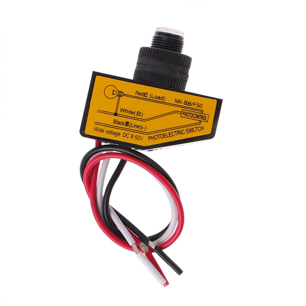 Automatic Light Control Dc12v 24V 36V 48V Dusk To Photocell H Black 9479868441934