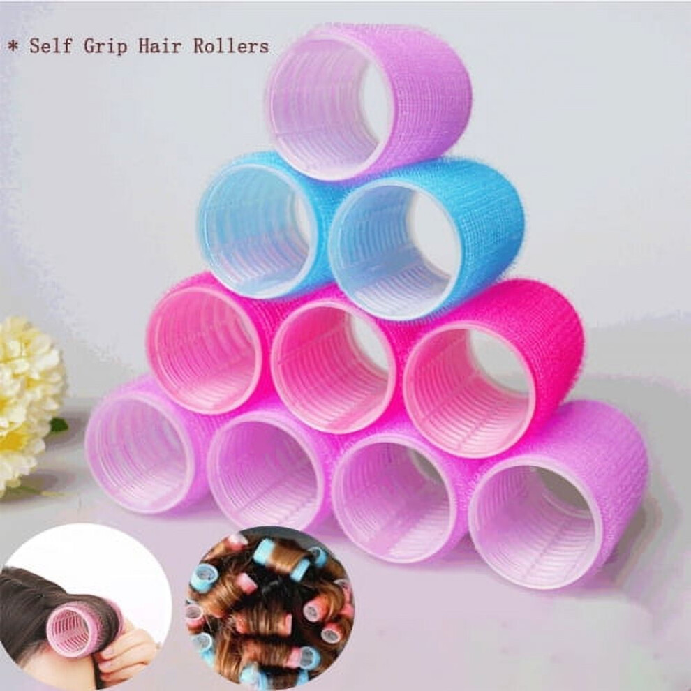 Self-Grip Hair Rollers Set (Large/Medium/Small) â Salon-Style Self-Holding Curlers for Women, Men & Kids