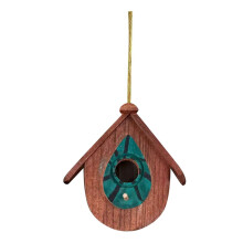 Wooden Bird Nest Feeder, Outdoor Hanging Hummingbird House with Lanyard – Compatible with Gardening & Kids’ Gifts