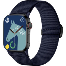 Curea elastică din nailon XiHAMA compatibilă cu Apple Watch Ultra2/1, Seria 10-3, SE, 38-49 mm