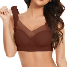 Sports Bras for Women High Support Push Up Bralettes Coffee XL
