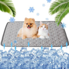 Waterproof, Non-Slip Pet Mat for Food Bowls & Floor – Adjustable, Wear-Resistant, Cool Blanket for Dogs/Cats – Compatible with Kennel/Sofa