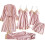 Women's Pink Lace Print Lounge Set 5-Piece 1