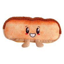 Bread Pencil Bag – Zippered, Large-Capacity, Washable Organizer Pouch for Stationery & Desk Accessories