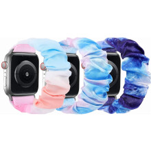 XiHAMA Scrunchie Bands Compatible with Apple Watch Series 10/9/8/7/6/5/4/3/SE/SE2, Cute Stretchy Breathable Strap for Kids