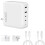 Φορτιστής τοίχου USB C 200W, γρήγορος προσαρμογέας φορτιστή USB C 4 θυρών με καλώδια 1