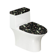Dragonfly Polyester Fabric Toilet Top Cover Set for Bathroom Holiday Toilet Seat Cover Replacement with Stretch 2 Pieces