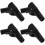 Black Plastic Tent Joints for Outdoor Adventure 4Pcs 1