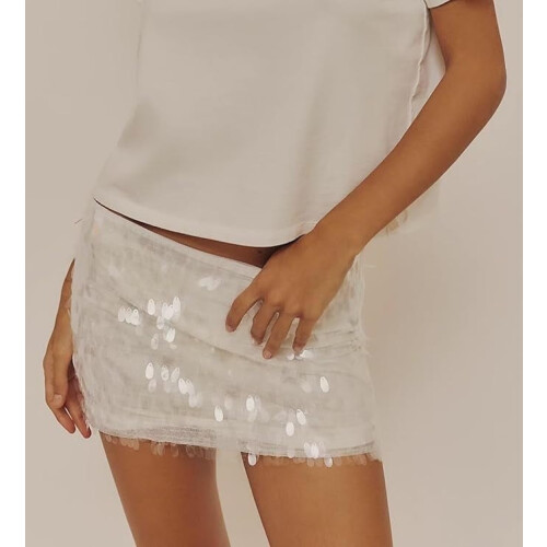 Women's Sequin Mini Bodycon Skirt 70cm