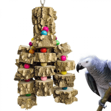 Parrot Toy Natural Wood Chew Hammock for African Grey Macaw