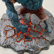 Piattaforma di battaglia con luci LED per scene di battaglia, base magma per action figure 1/12 e 1/6 (USA)