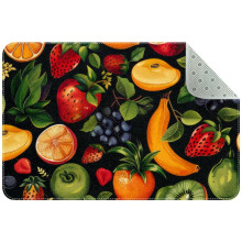 Variety of Fruits Pattern Entryway Rug, 2x3 Area Rug Indoor Door Mat Non-slip Washable Floor Carpet Rug for Bedroom Office Dining Room Bathroom