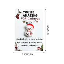 10PCS Little Pocket Santa Christmas Cards with Organza Bags – Festive Stocking Stuffers & Party Favors