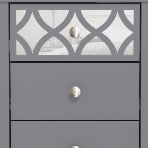 Arianna 3 Drawer Bedside Cabinet Cool Grey 1