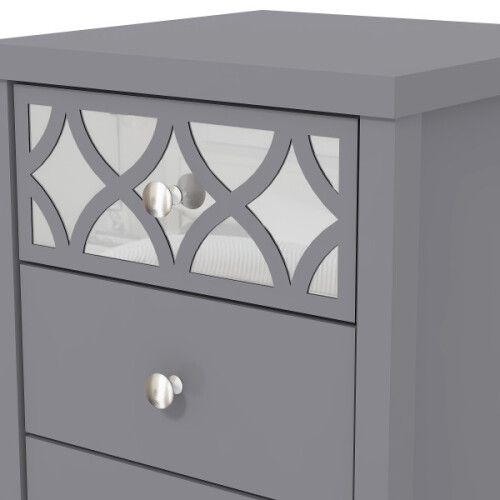 Arianna 3 Drawer Bedside Cabinet Cool Grey 2