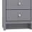Arianna 3 Drawer Bedside Cabinet Cool Grey 4