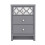 Arianna 3 Drawer Bedside Cabinet Cool Grey 8