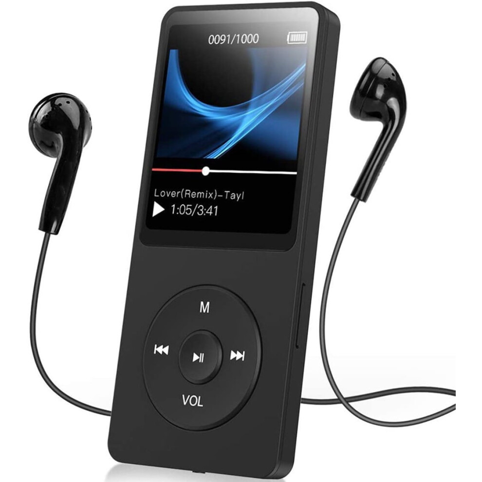 A02s 64Gb Mp3 Player With Fm Radio, Voice Recorder, 70 Hours Playback And Expandable Up To 128Gb, Black 9365509163221