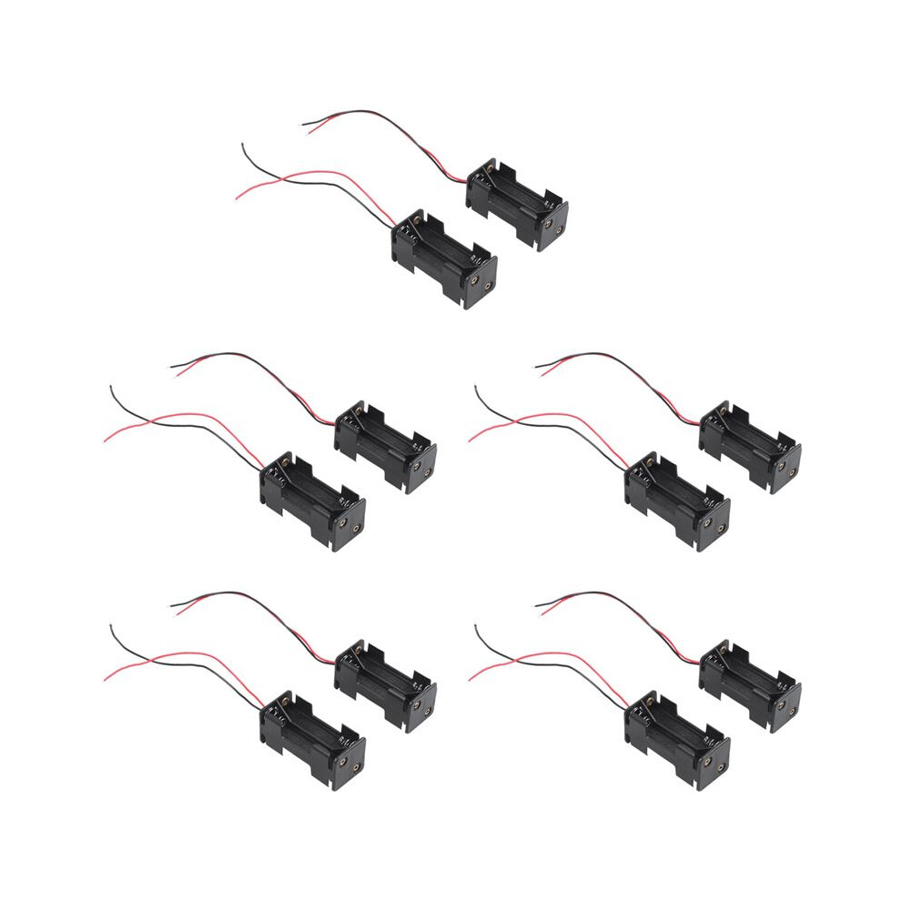 10Pcs 2-Layers 4 X 1.5V Aaa Battery Holder Case Box W Wire Leads Black 6032755284217